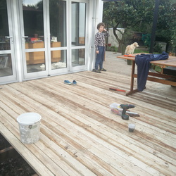 Building/resurfacing the deck